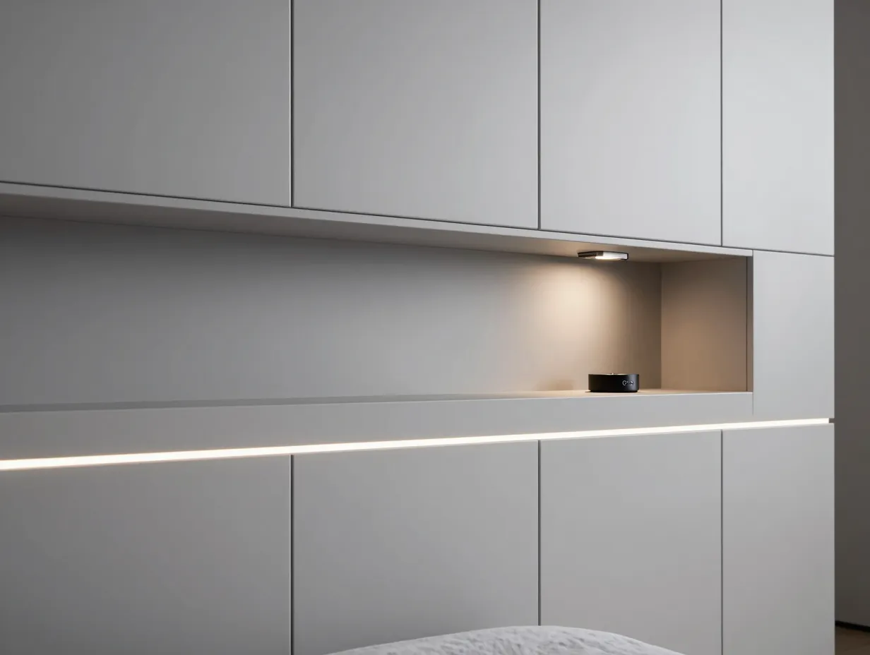 Integrated pvc panel systems with built in lighting and storage