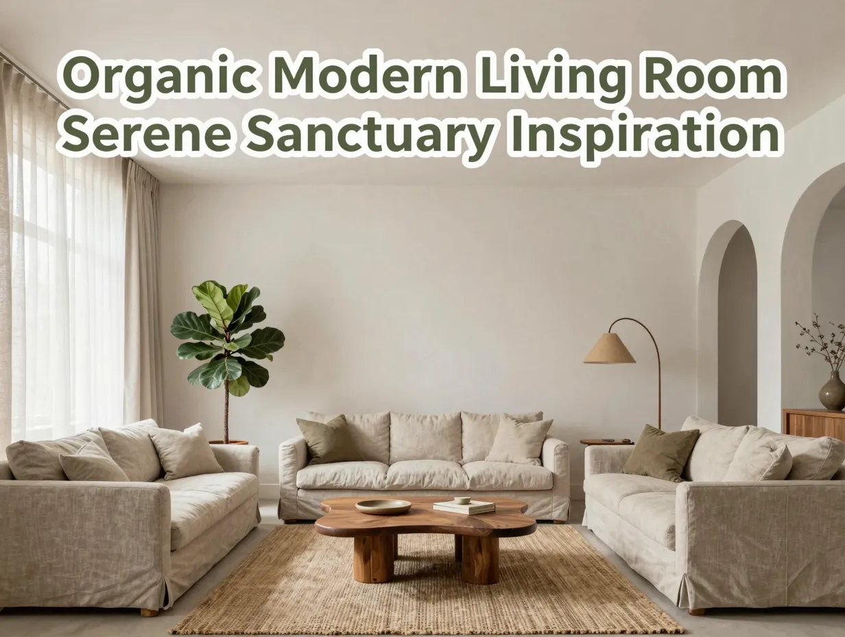 Organic modern living room serene sanctuary inspiration
