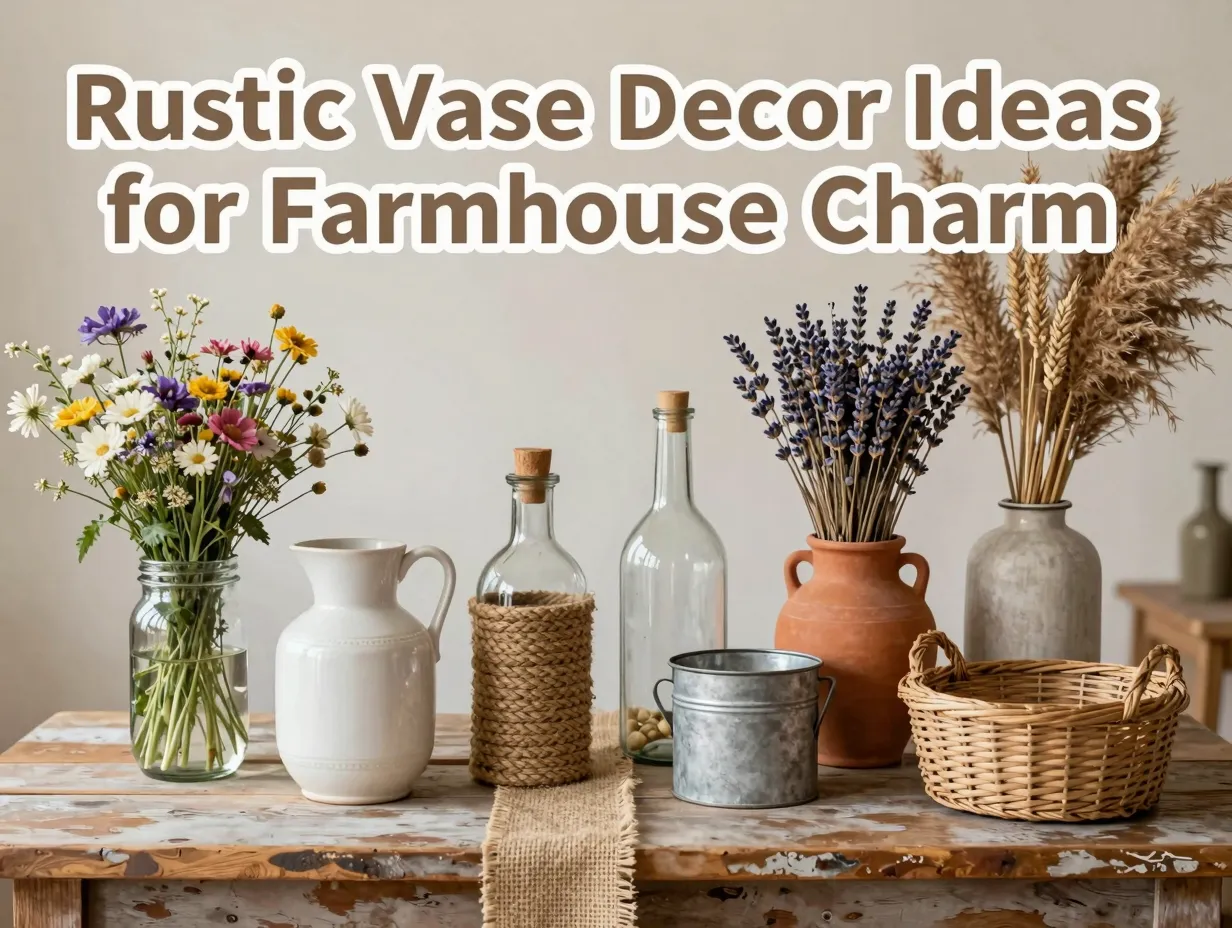 Rustic vase decor ideas for farmhouse charm