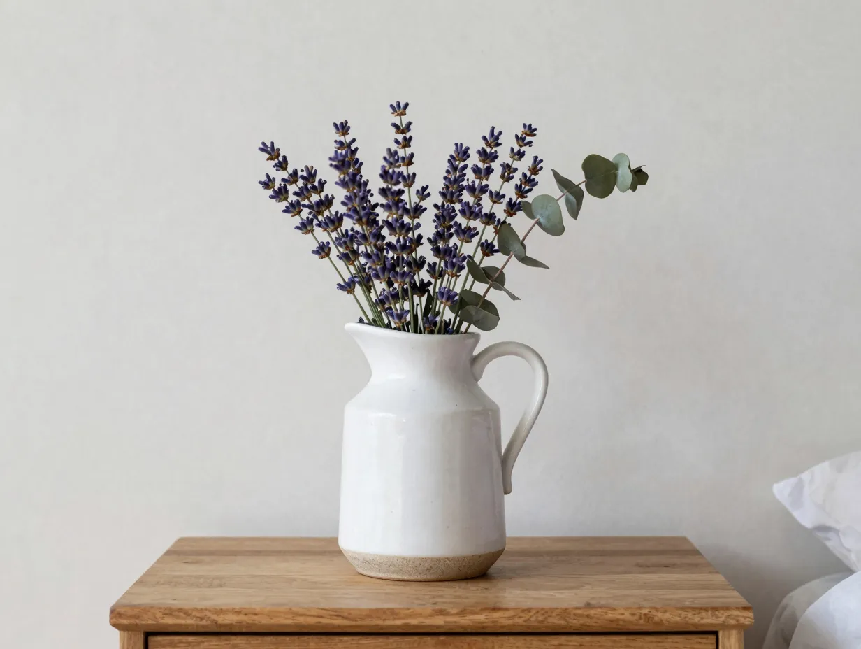 White and stone texture ceramic jugs