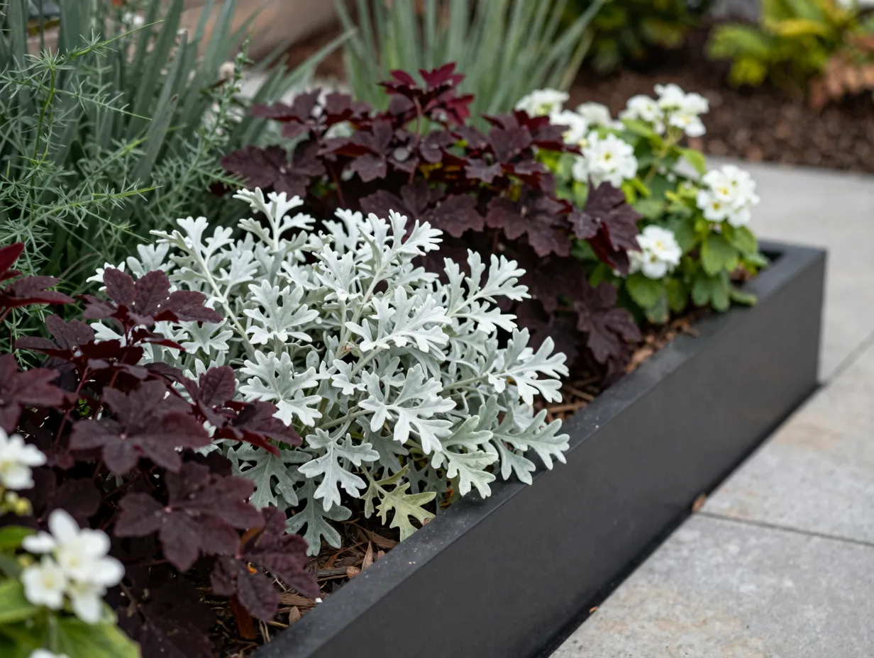 7 choose a cohesive color palette for plants and materials