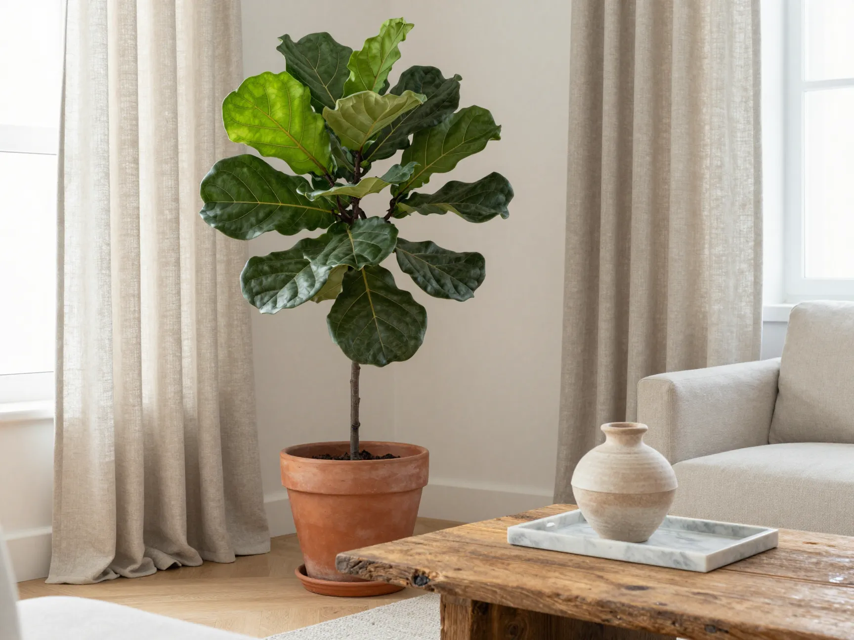 Bring in natural elements and living plants