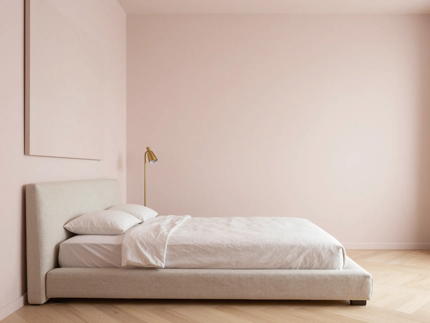 Minimalist blush with sculptural furniture