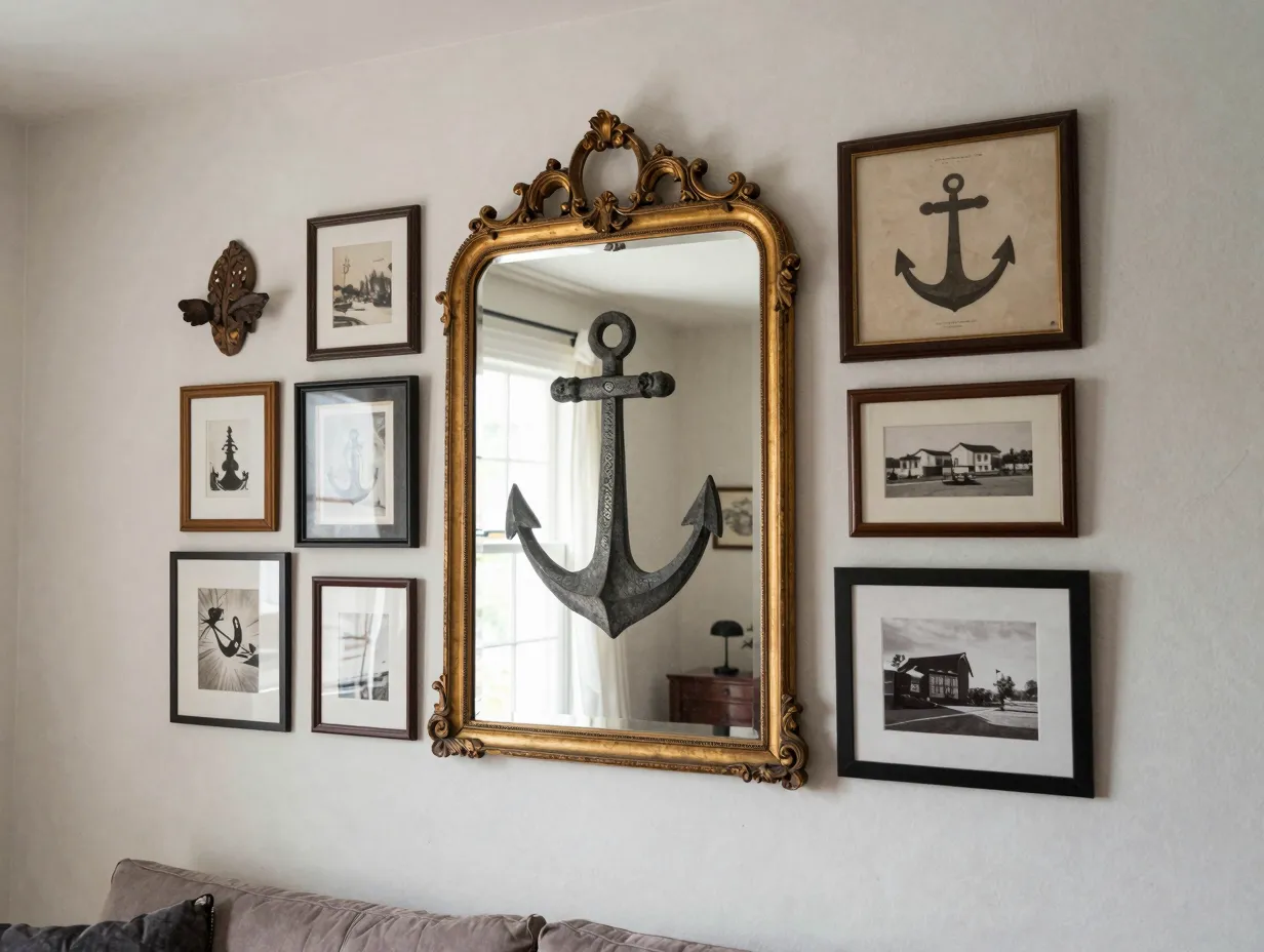 Refresh your walls with art mirrors and intentional arrangement