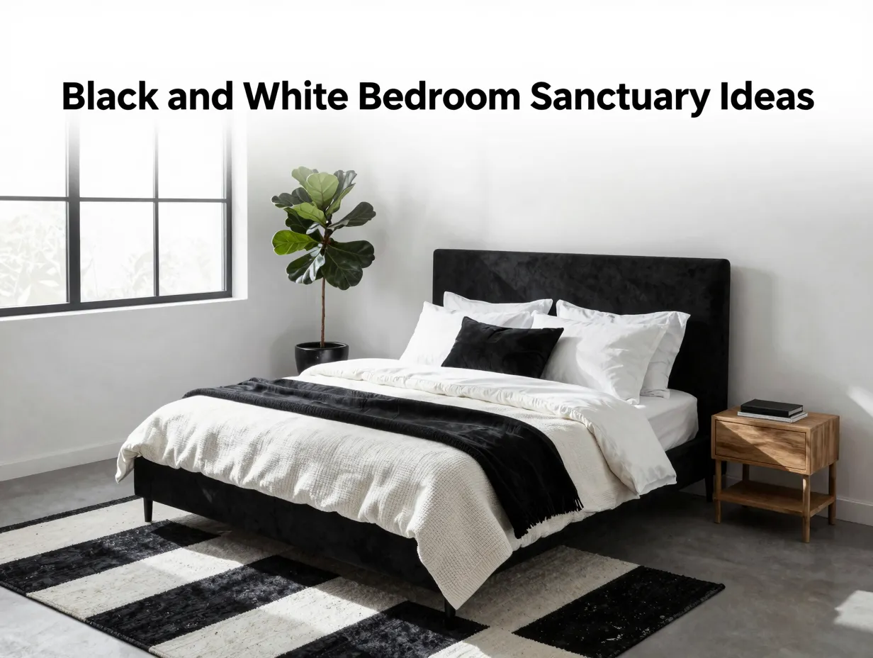 Black and white bedroom sanctuary ideas