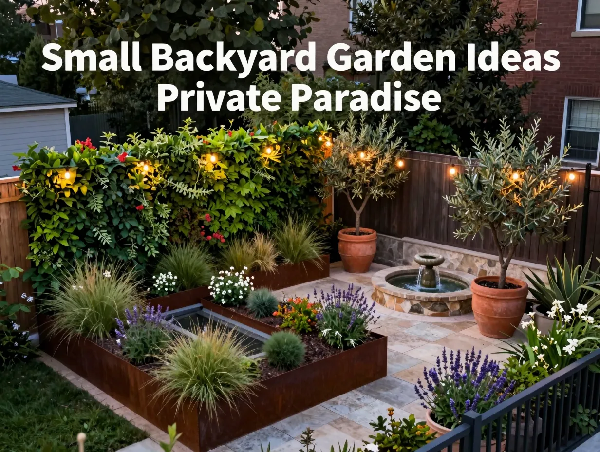 Small backyard garden ideas private paradise