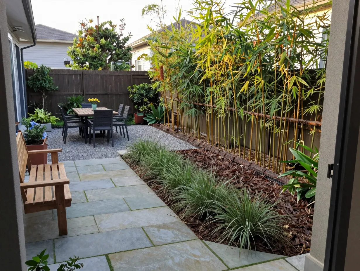 Define zones with strategic planting and low dividers