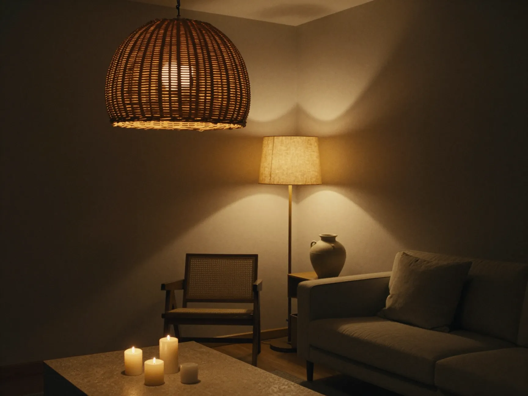 Use organic lighting to set the mood