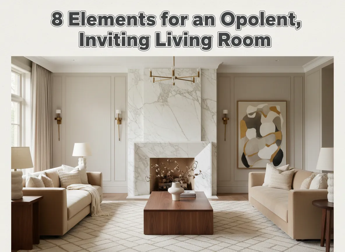 8 elements for an opulent inviting living room
