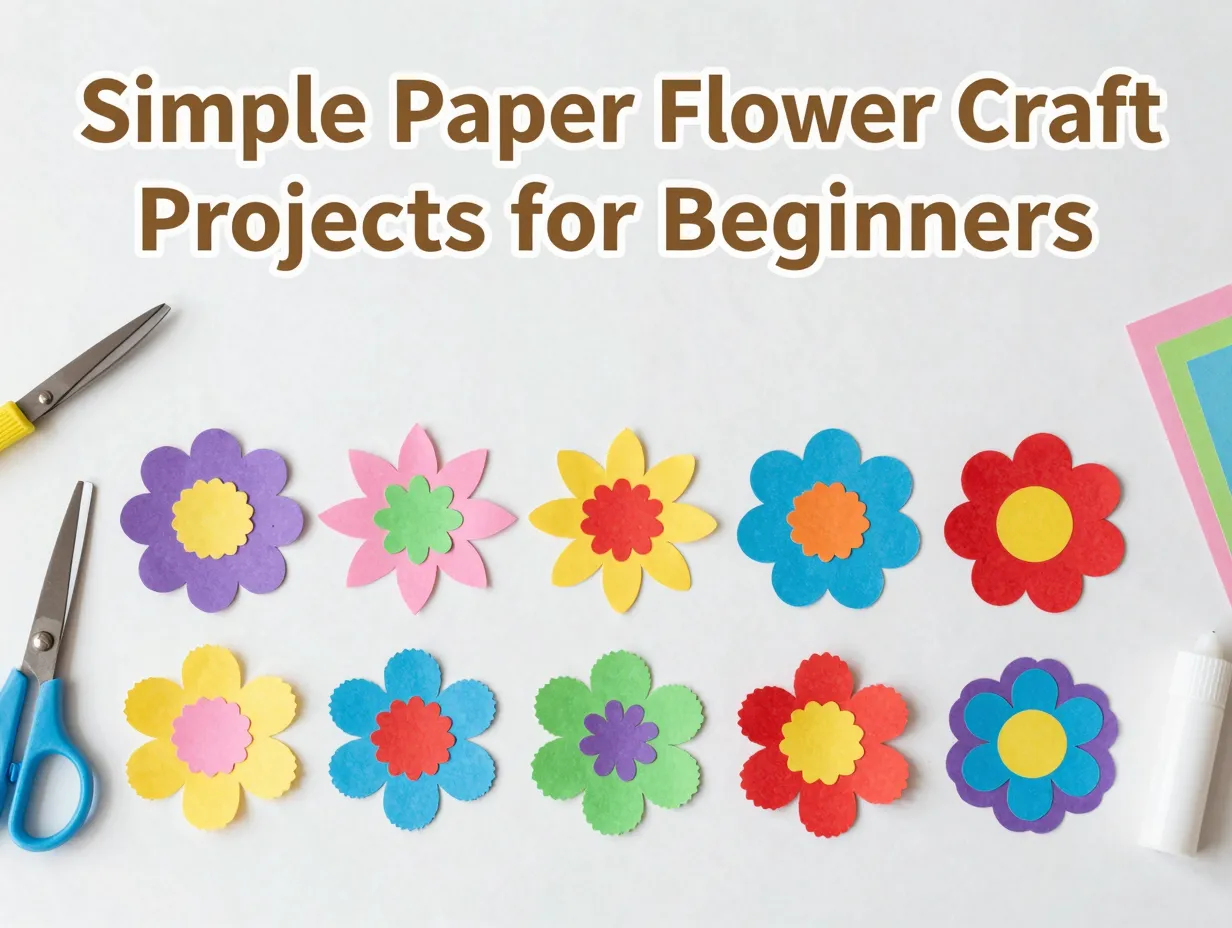 Simple paper flower craft projects for beginners