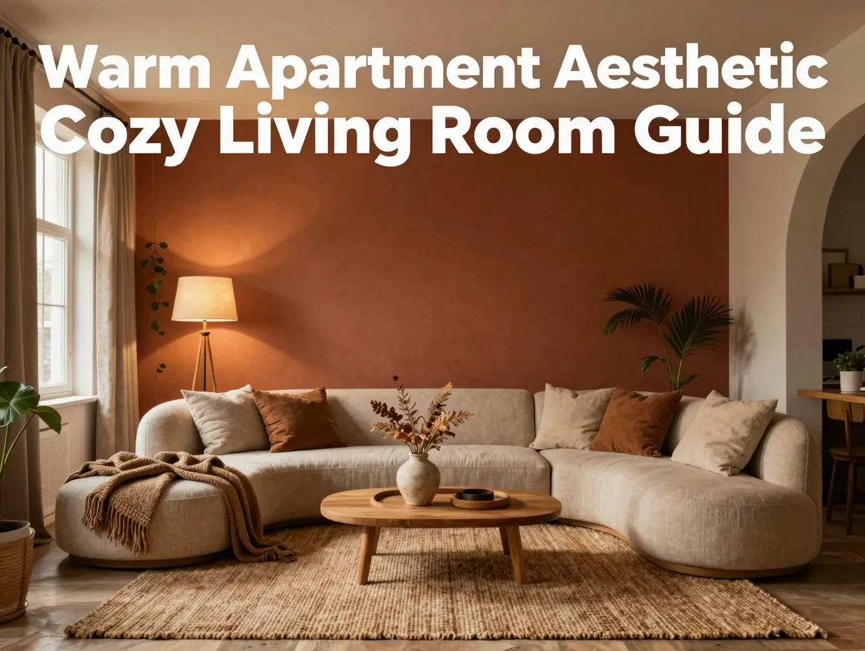 Warm apartment aesthetic cozy living room guide