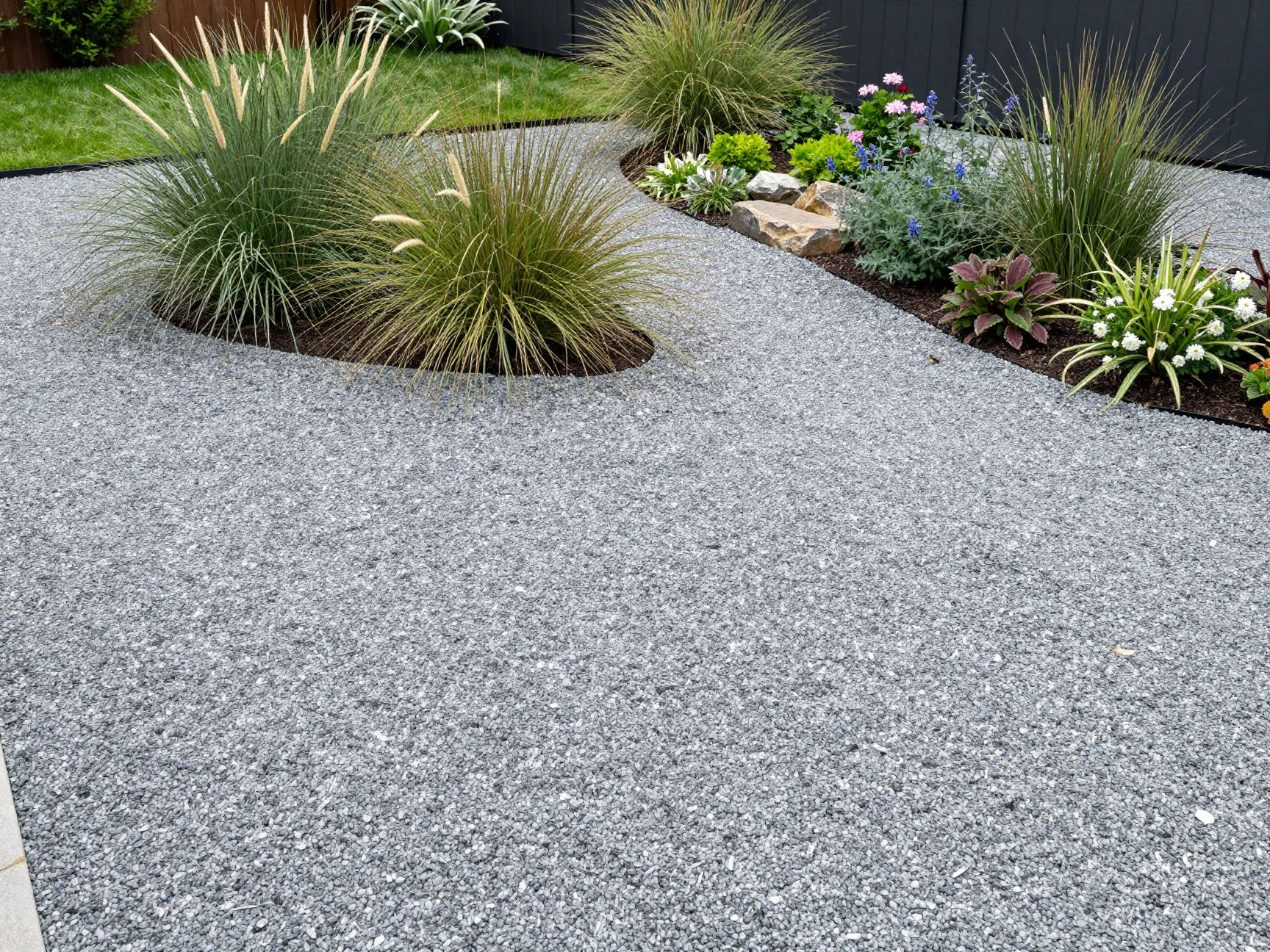 Replace lawn with gravel or decomposed granite