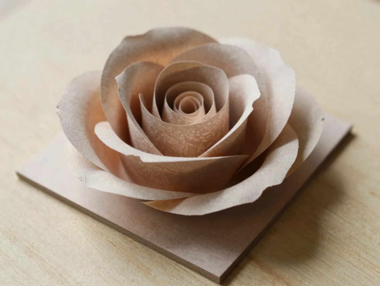 Rolled paper roses
