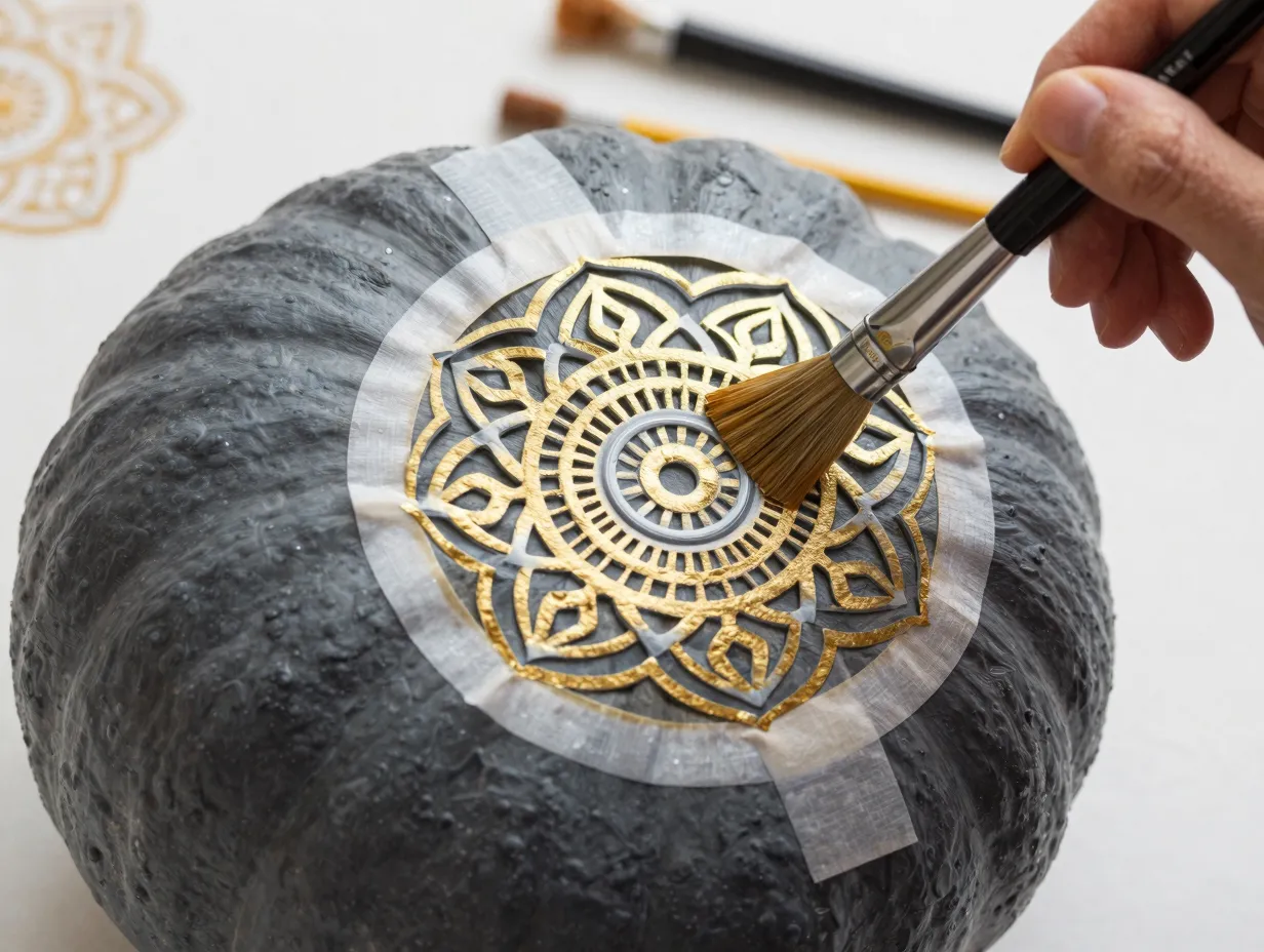 Apply stencils for precise repeatable designs