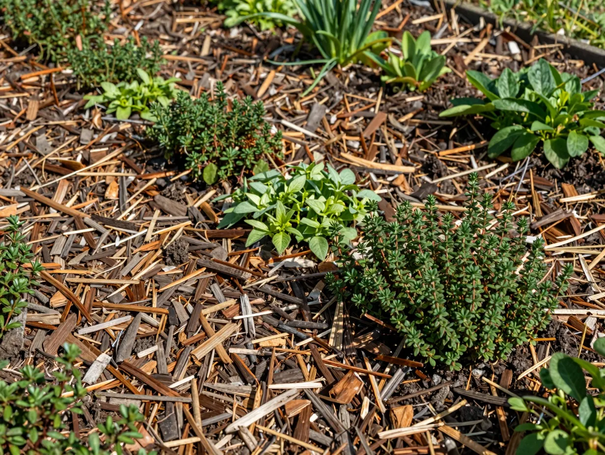 Use mulch and ground cover plants to suppress weeds