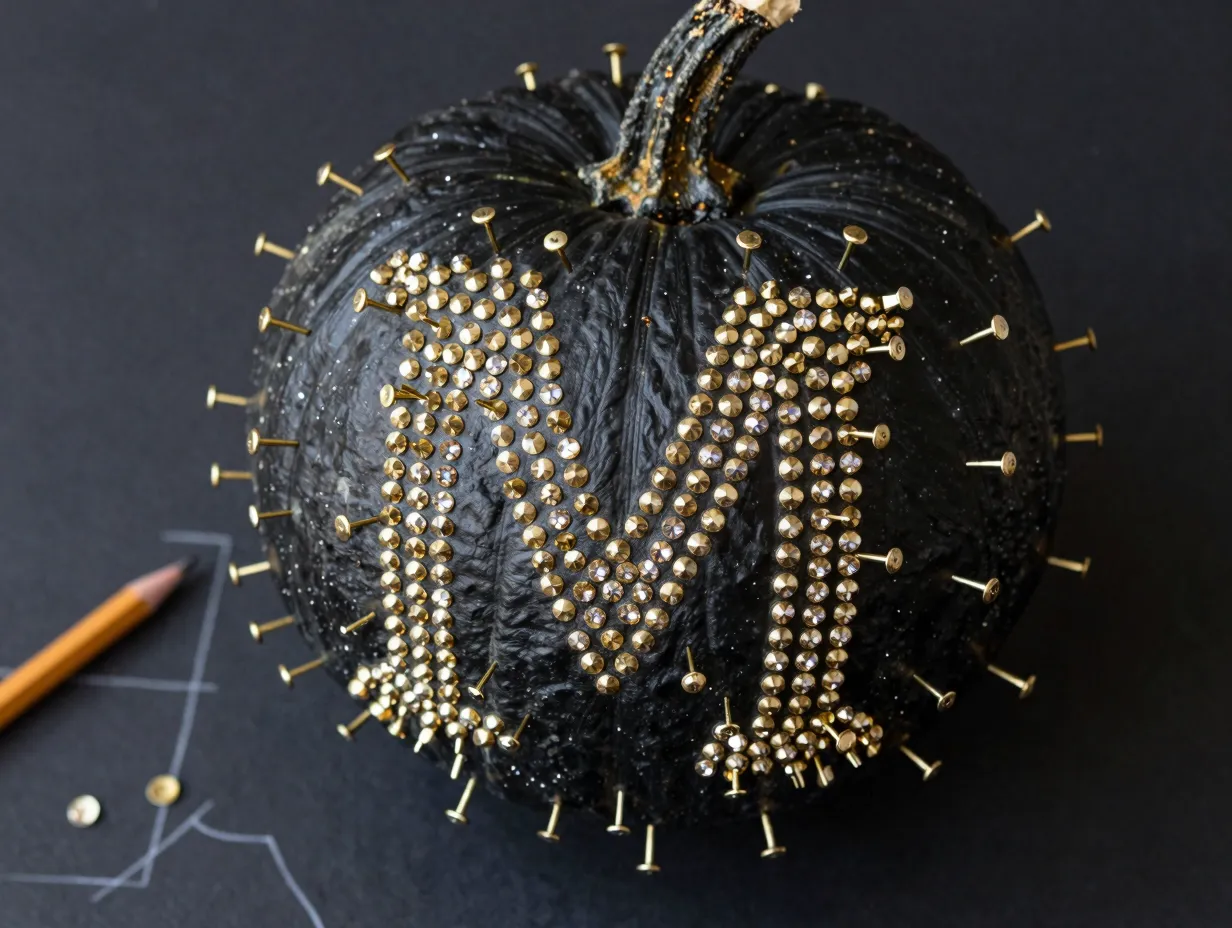 Use thumbtacks pushpins or nails to create texture and pattern