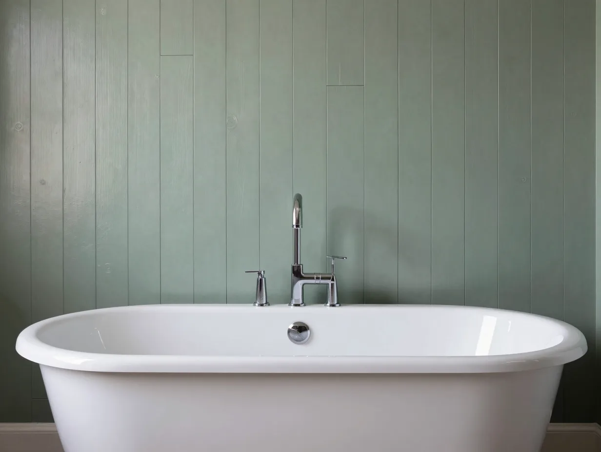 Vertical shiplap in the bathroom