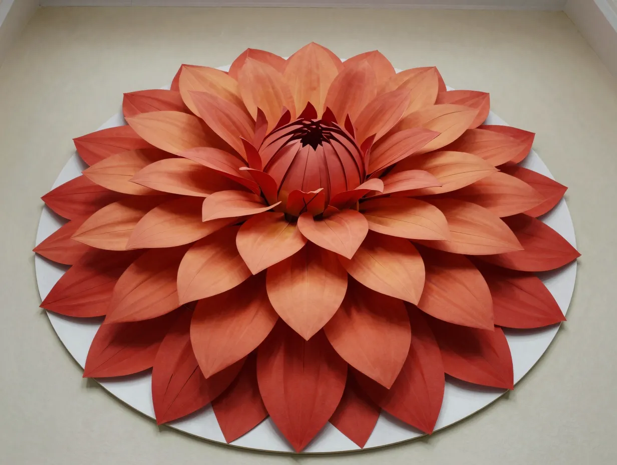 Giant cardstock dahlia