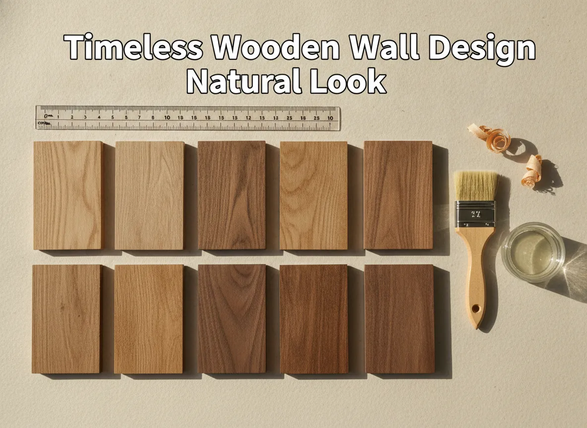Timeless wooden wall design natural look