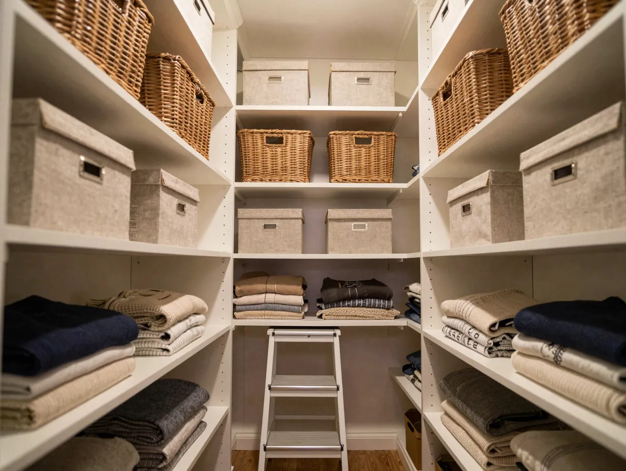 2 use the full vertical height with stacked shelving