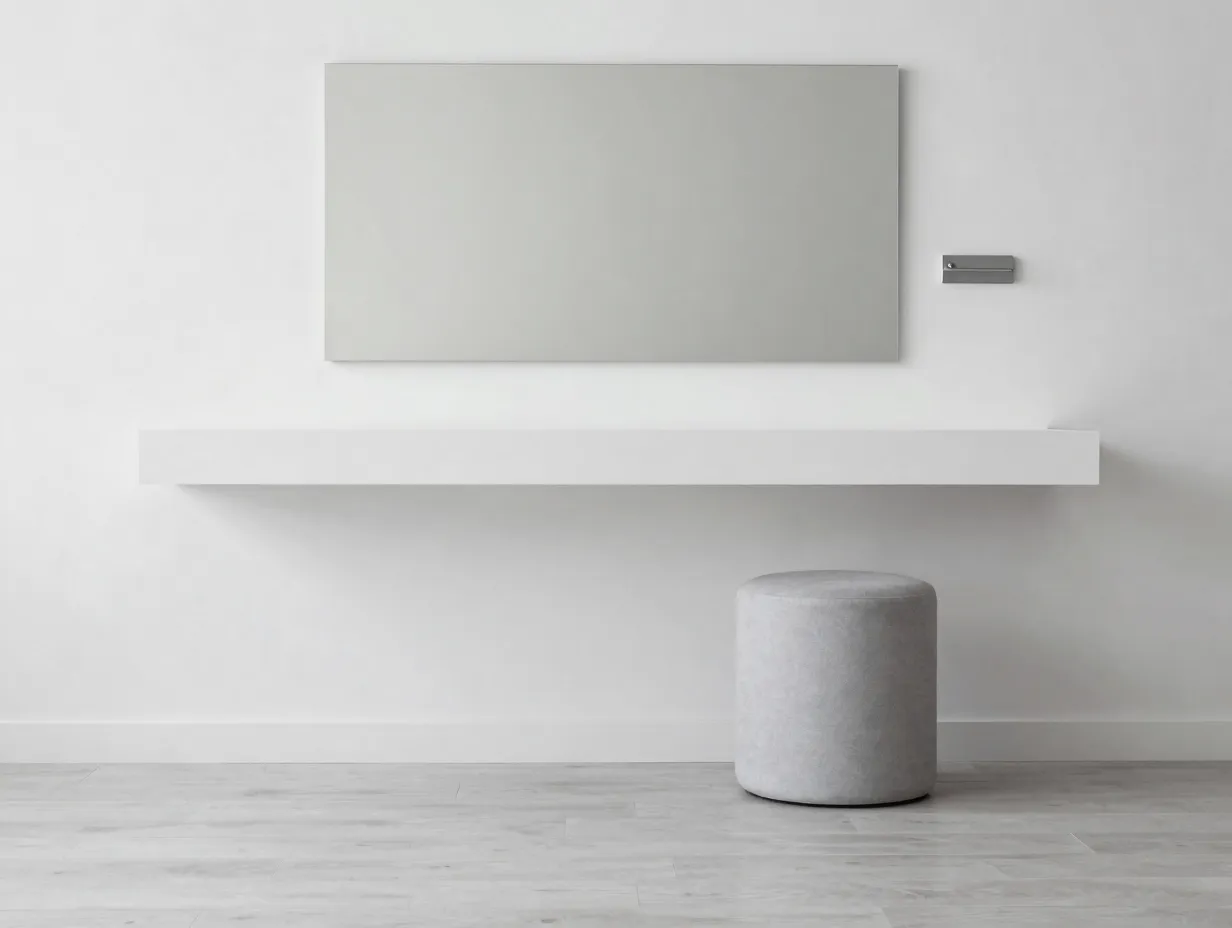 Floating vanity for a modern space saving look
