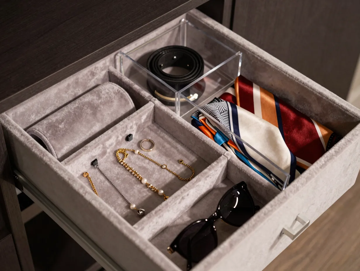 5 add pull out drawers and inserts for accessories