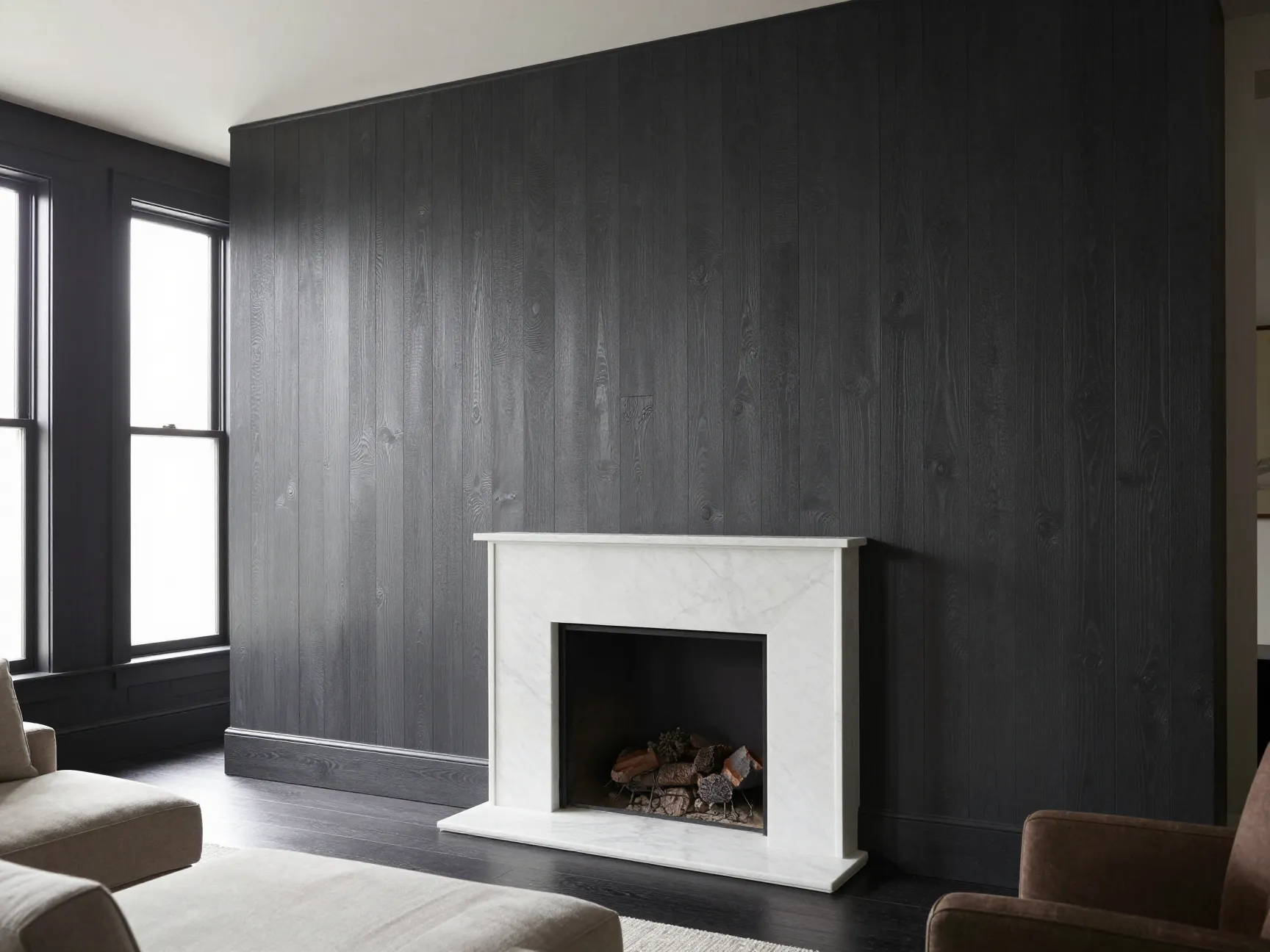 6 dark stained wood for dramatic contrast