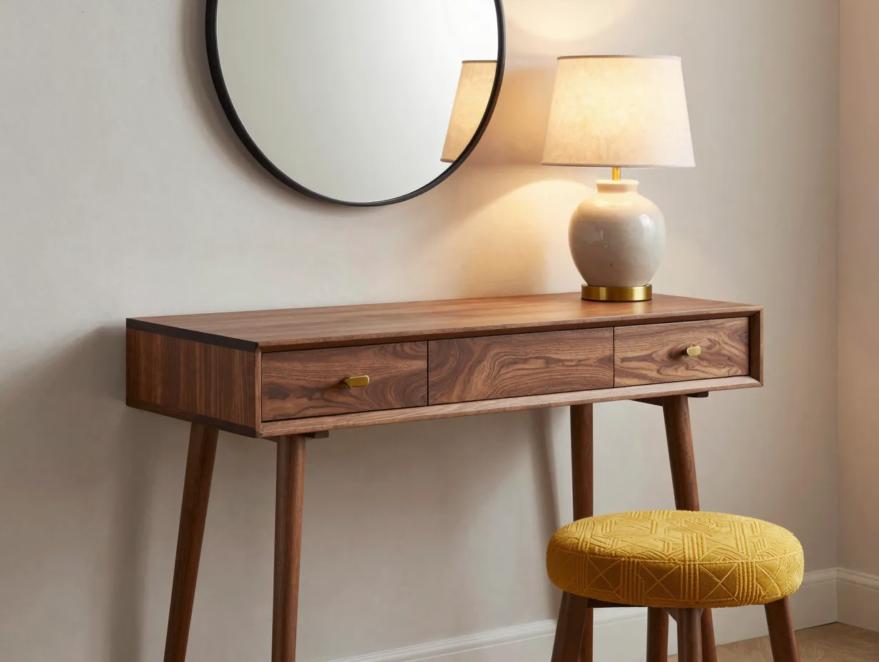 Mid century modern vanity with retro touches