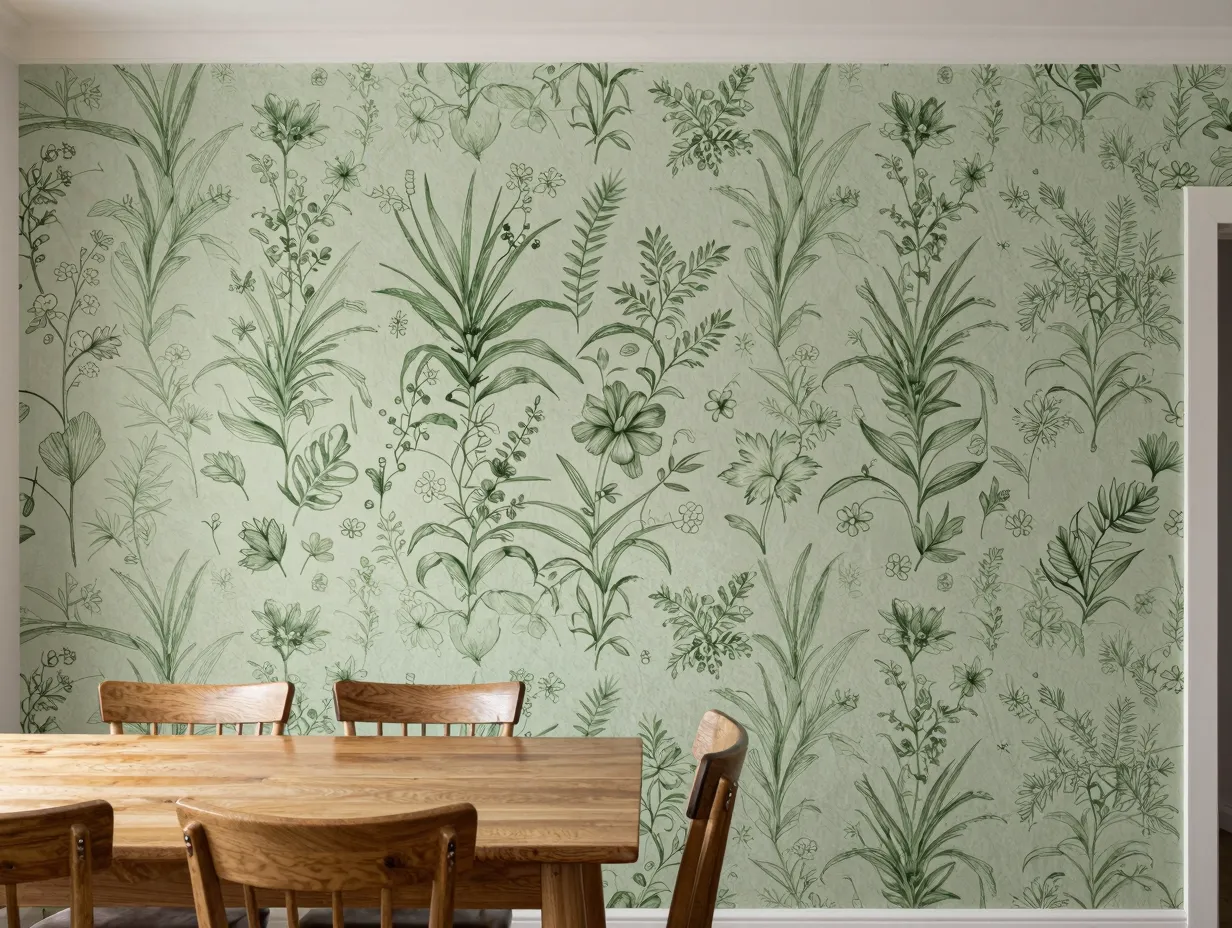 Make the walls a focal point with wallpaper or textured panels