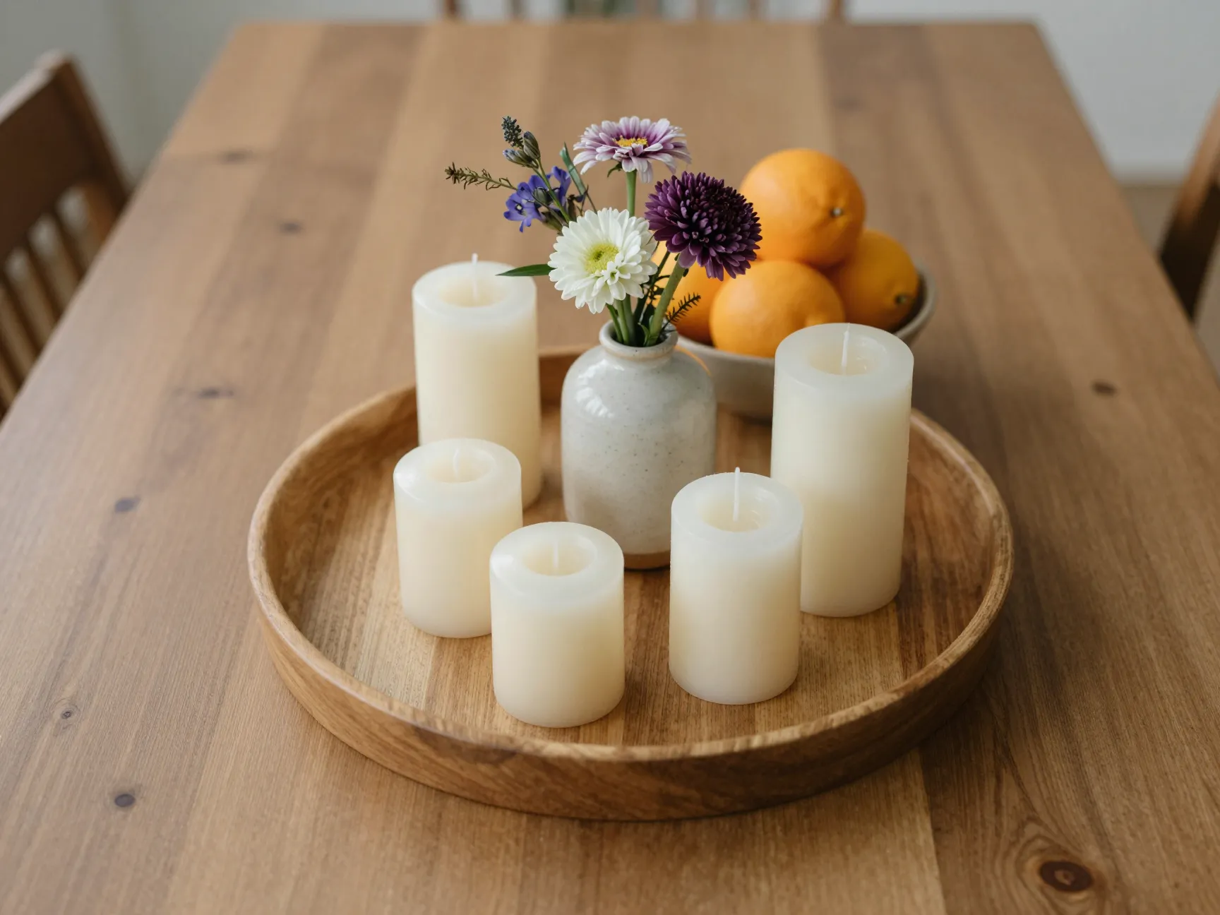 Create a curated centerpiece that changes with the seasons