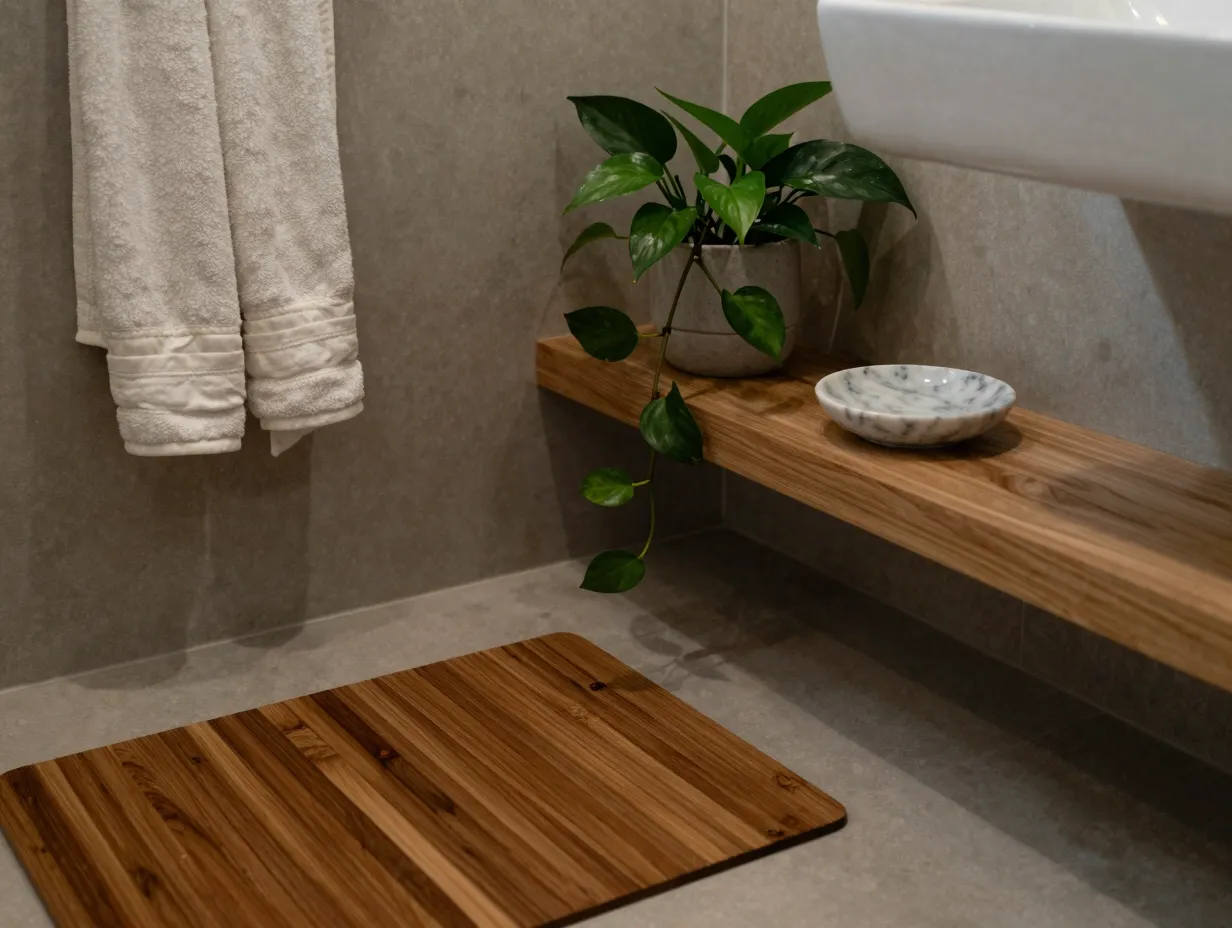 Incorporate natural materials and biophilic elements