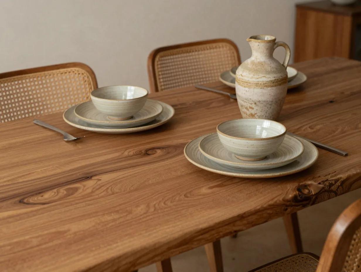 Incorporate natural materials and organic shapes