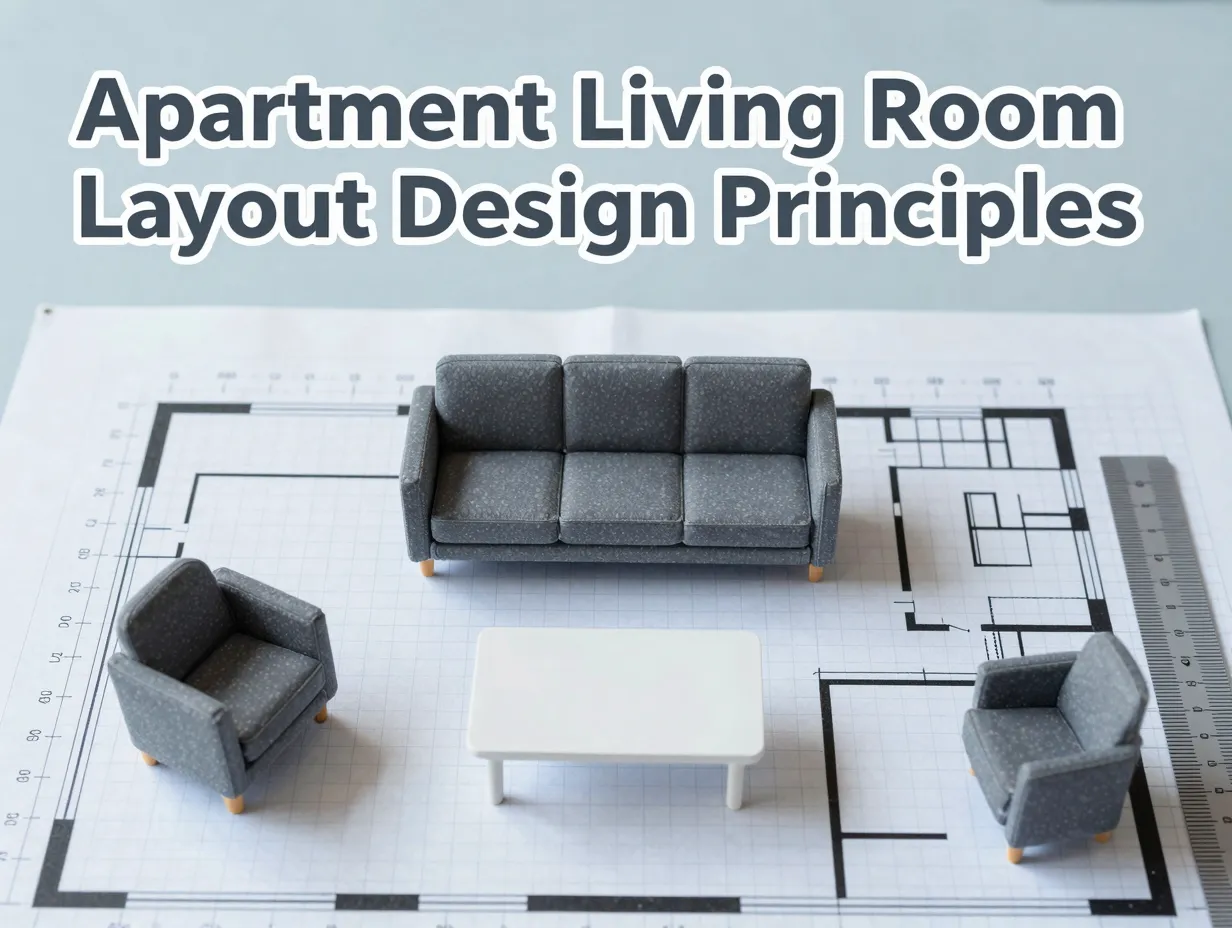 Apartment living room layout design principles