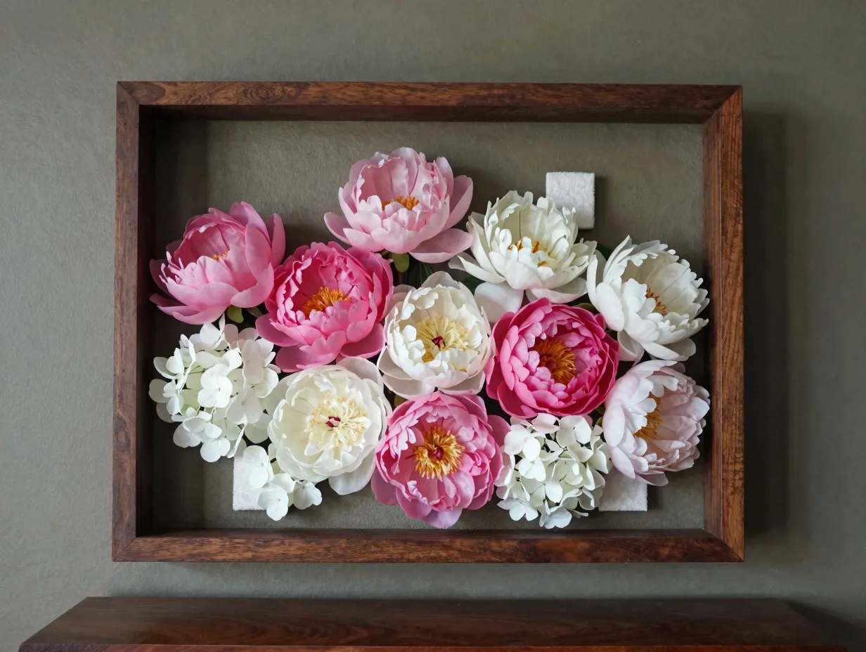 Design a floral wall frame