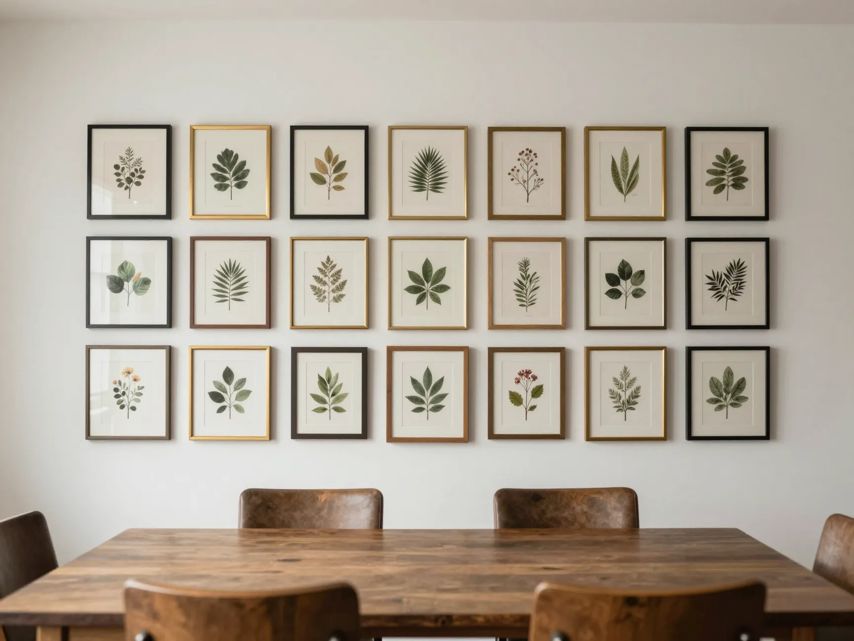 Gallery walls done with modern restraint