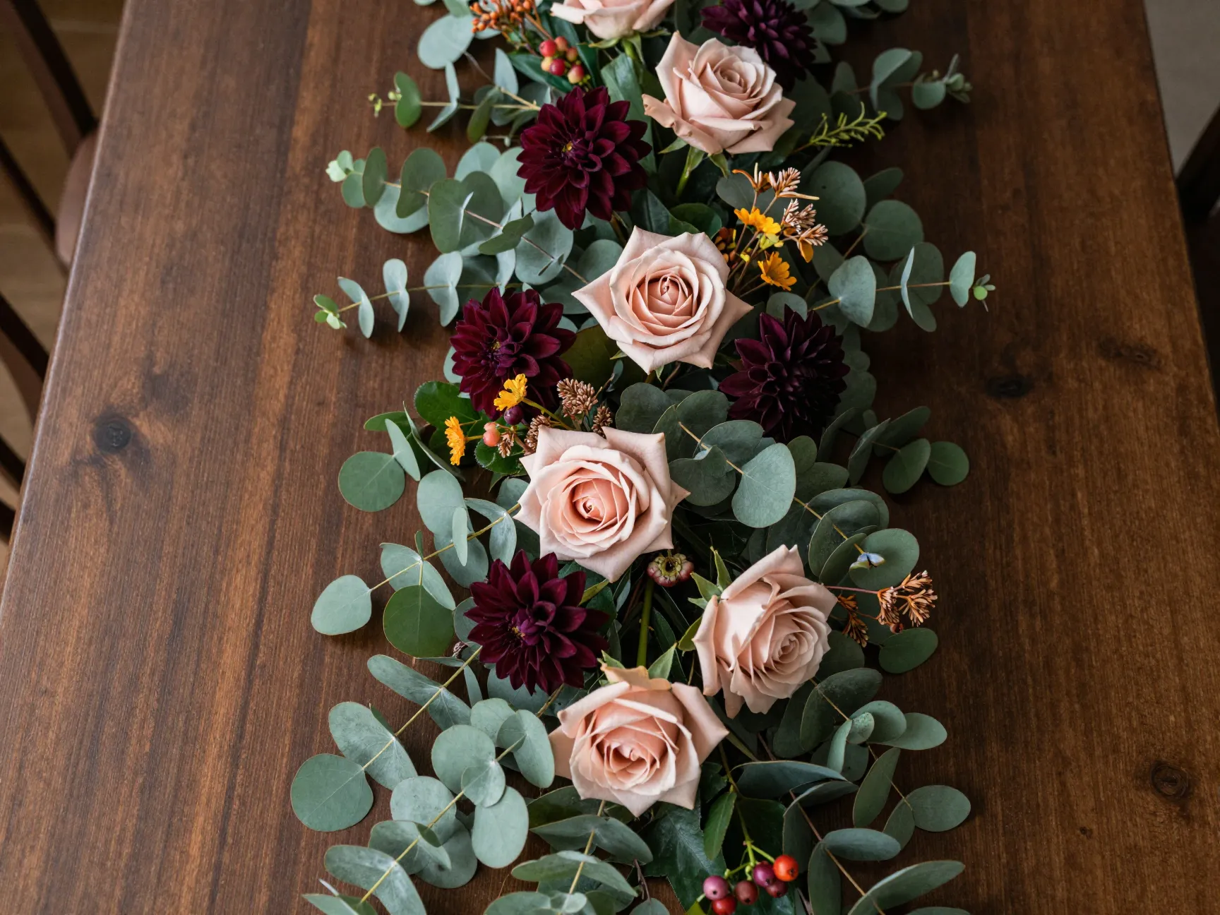 Design a floral table runner