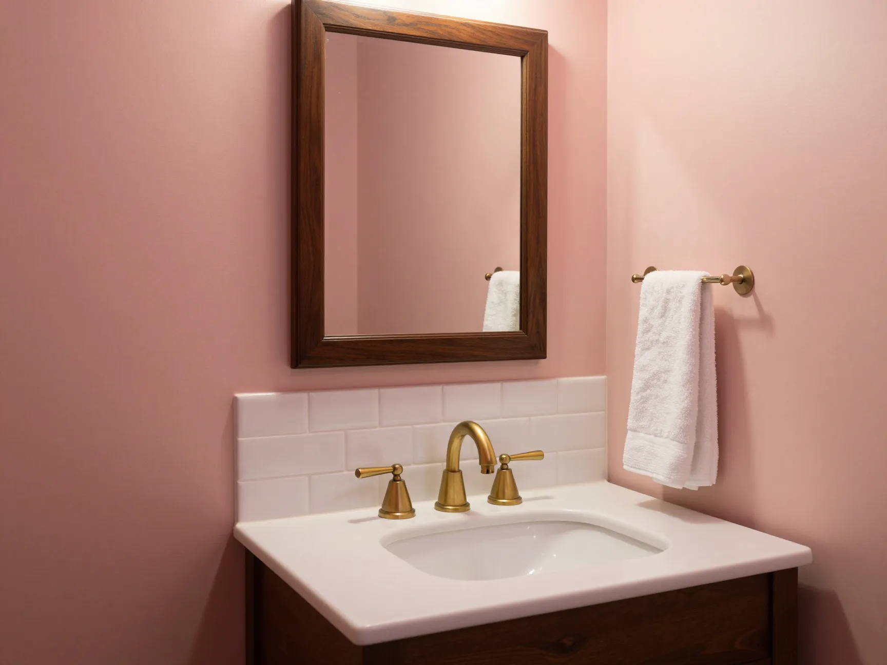 Romantic pinks for the bathroom