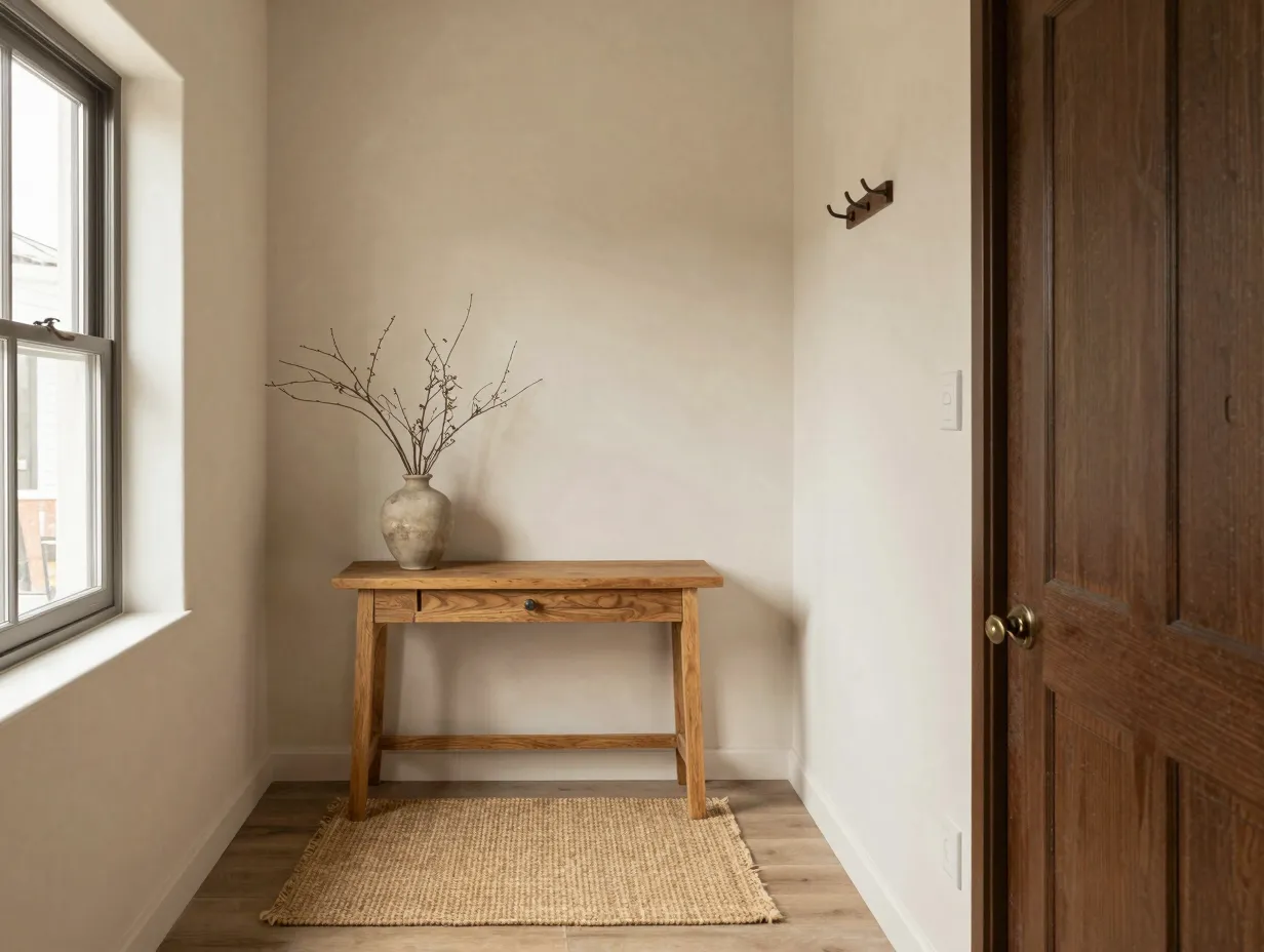 Calming neutrals for the entryway