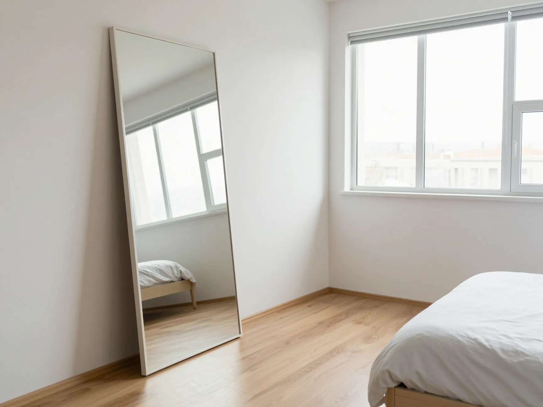 Use mirrors strategically to expand the space