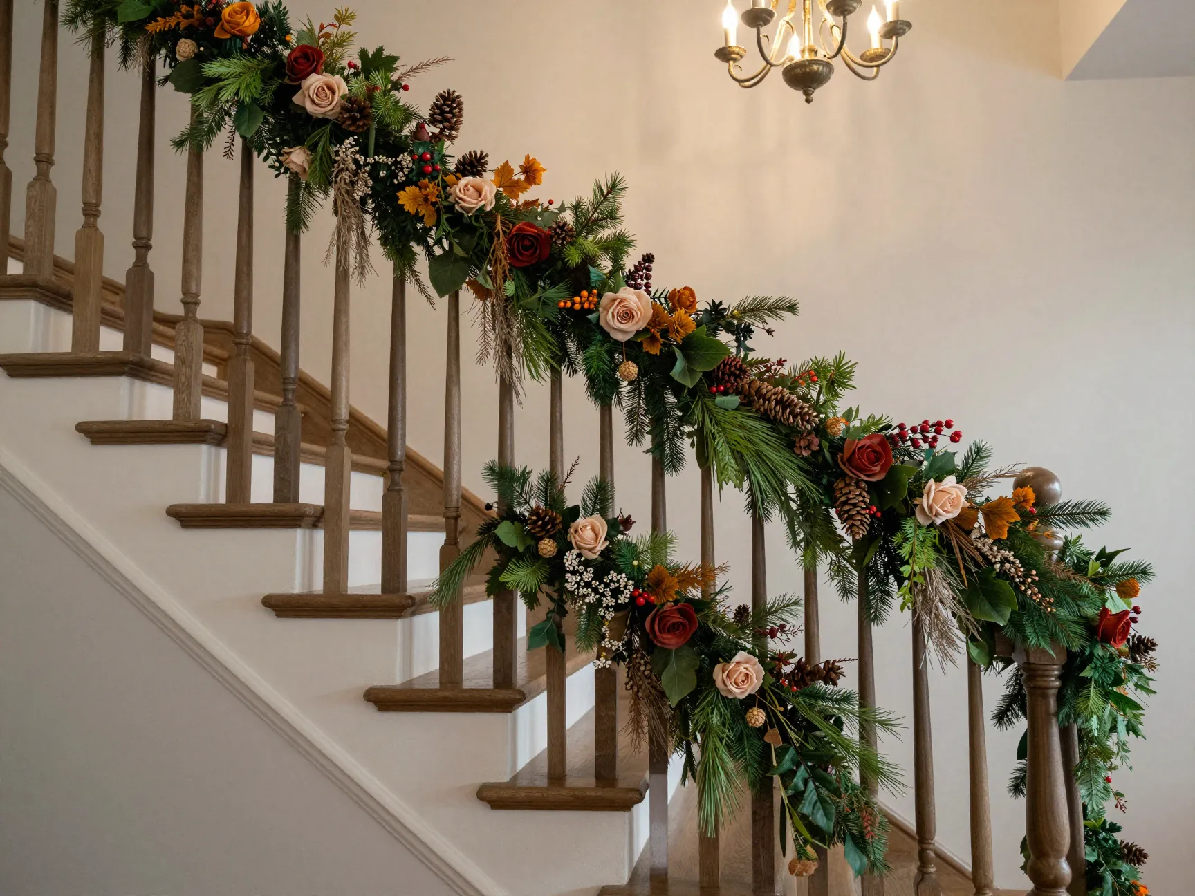 Incorporate artificial flower garlands