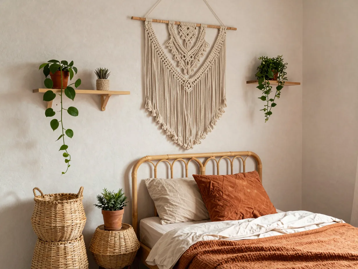 The boho chic nature inspired room
