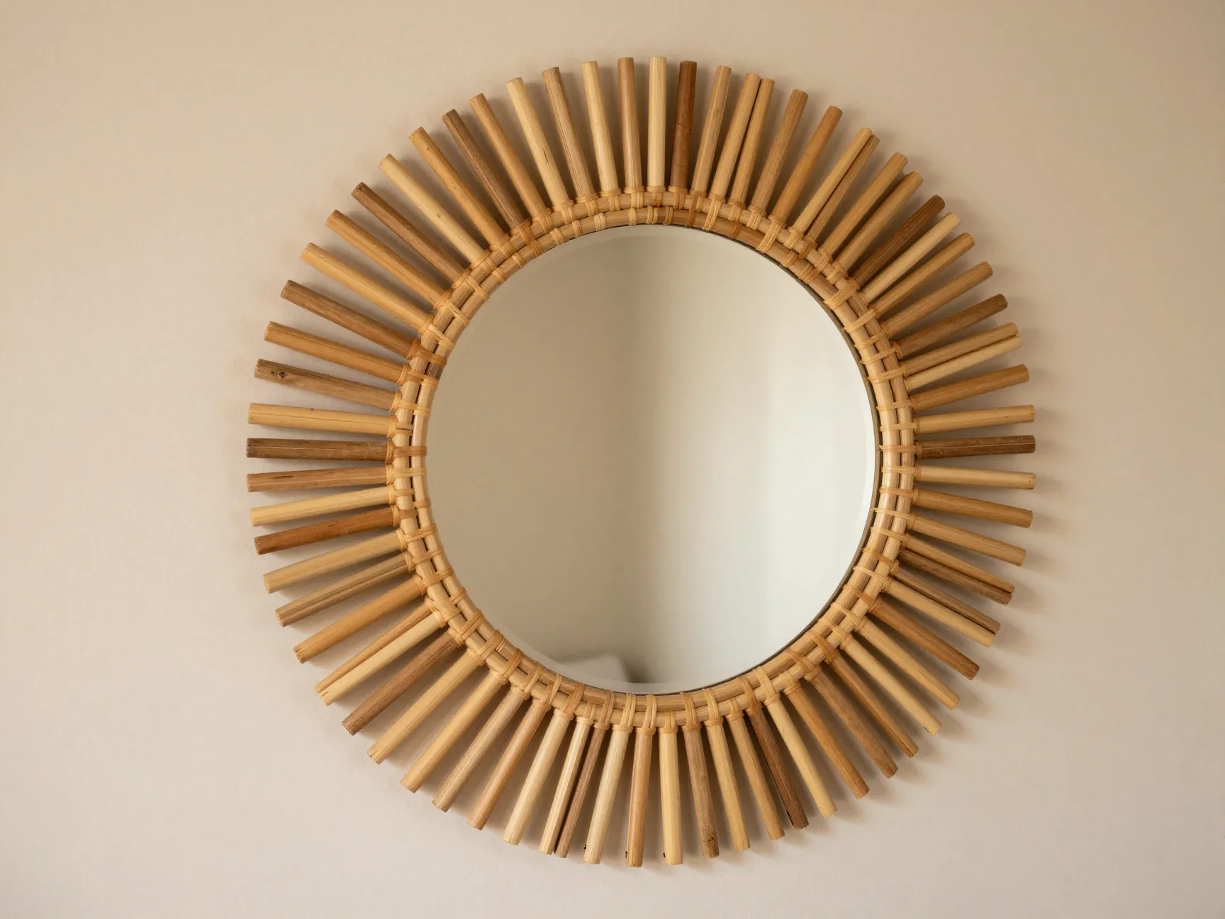 4 rattan or wicker mirror