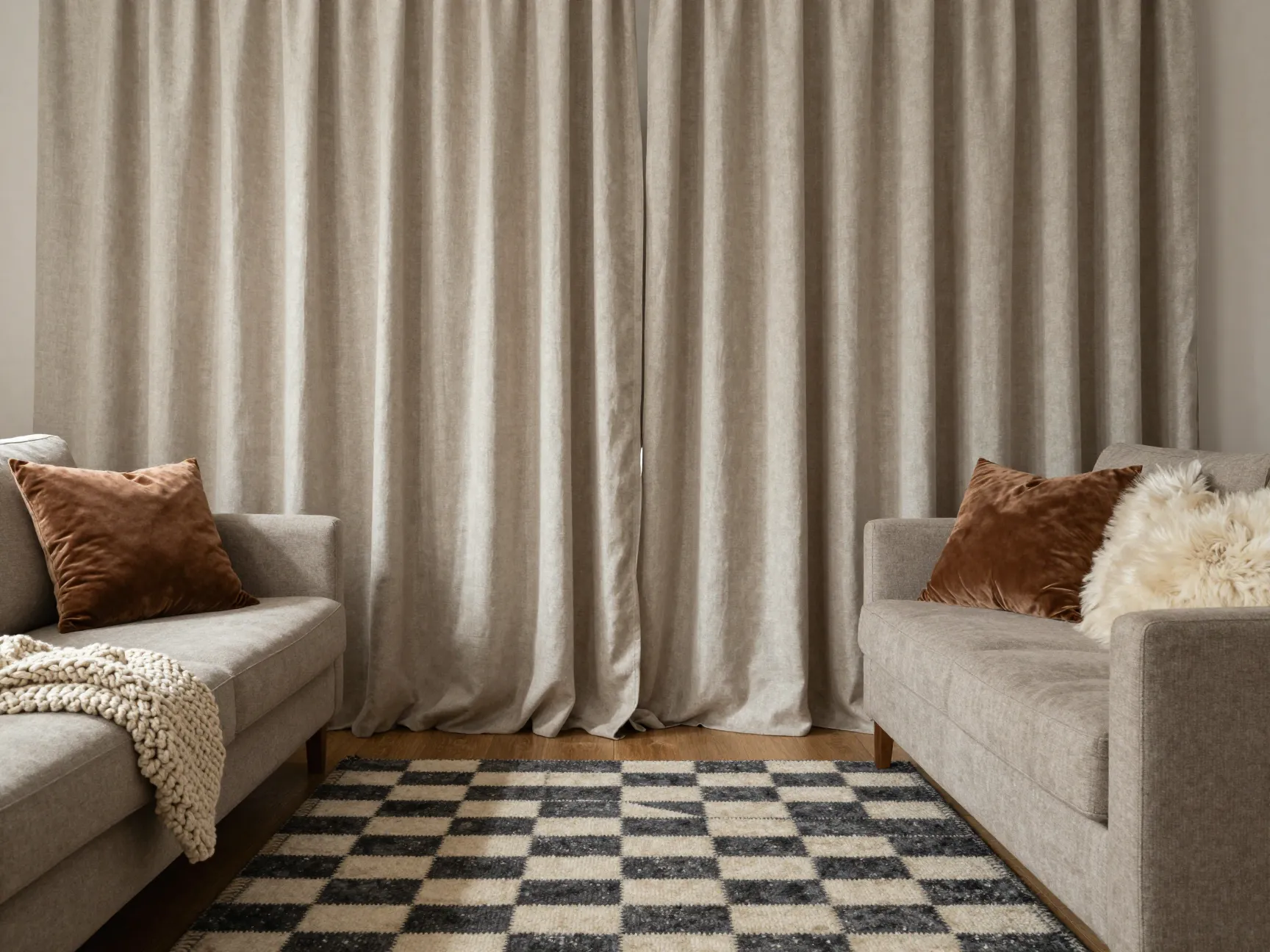 Use textiles to add warmth and visual weight