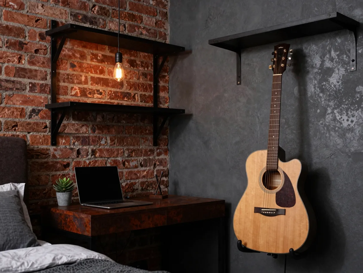 The industrial urban loft room