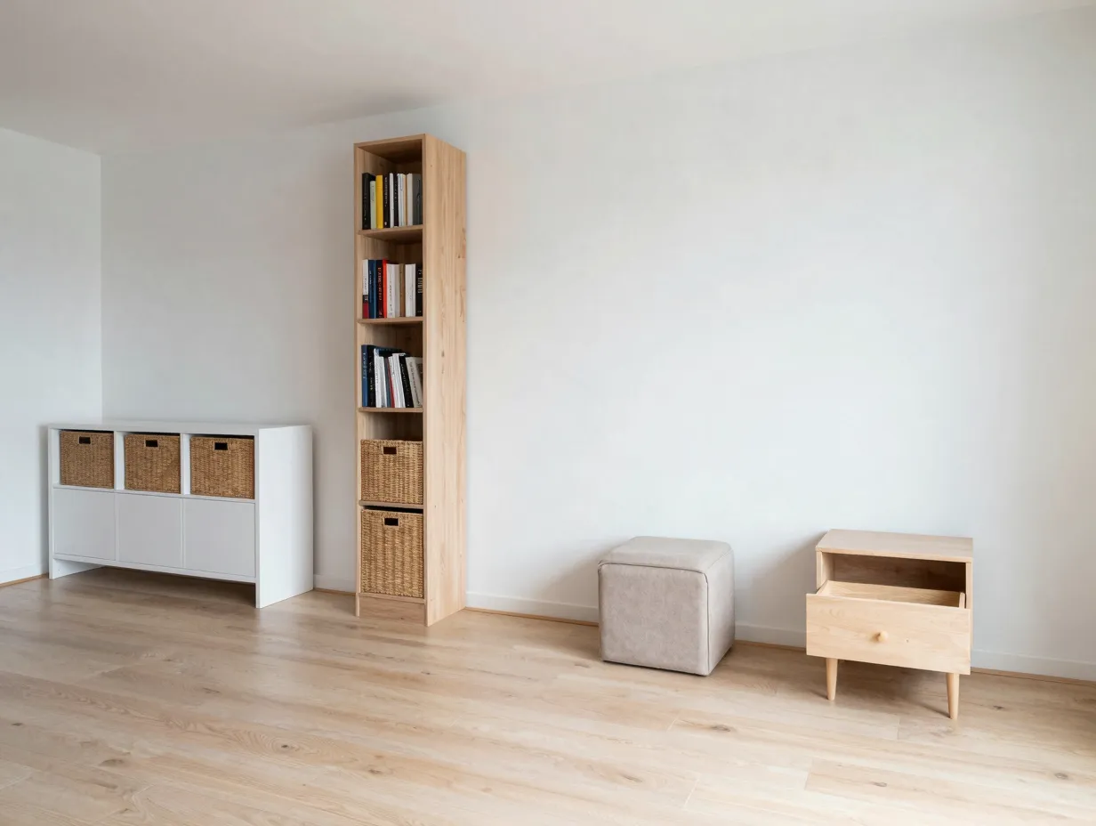 Start with a ruthless declutter and smart storage plan