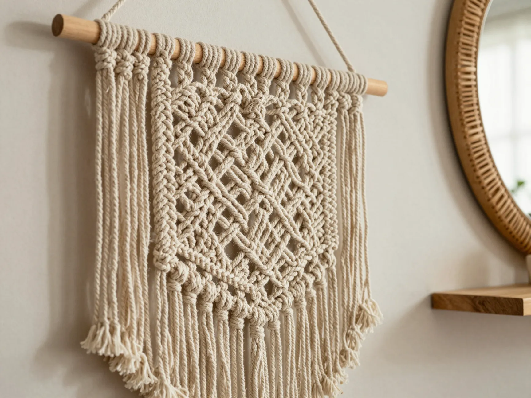 Create a diy macrame wall hanging