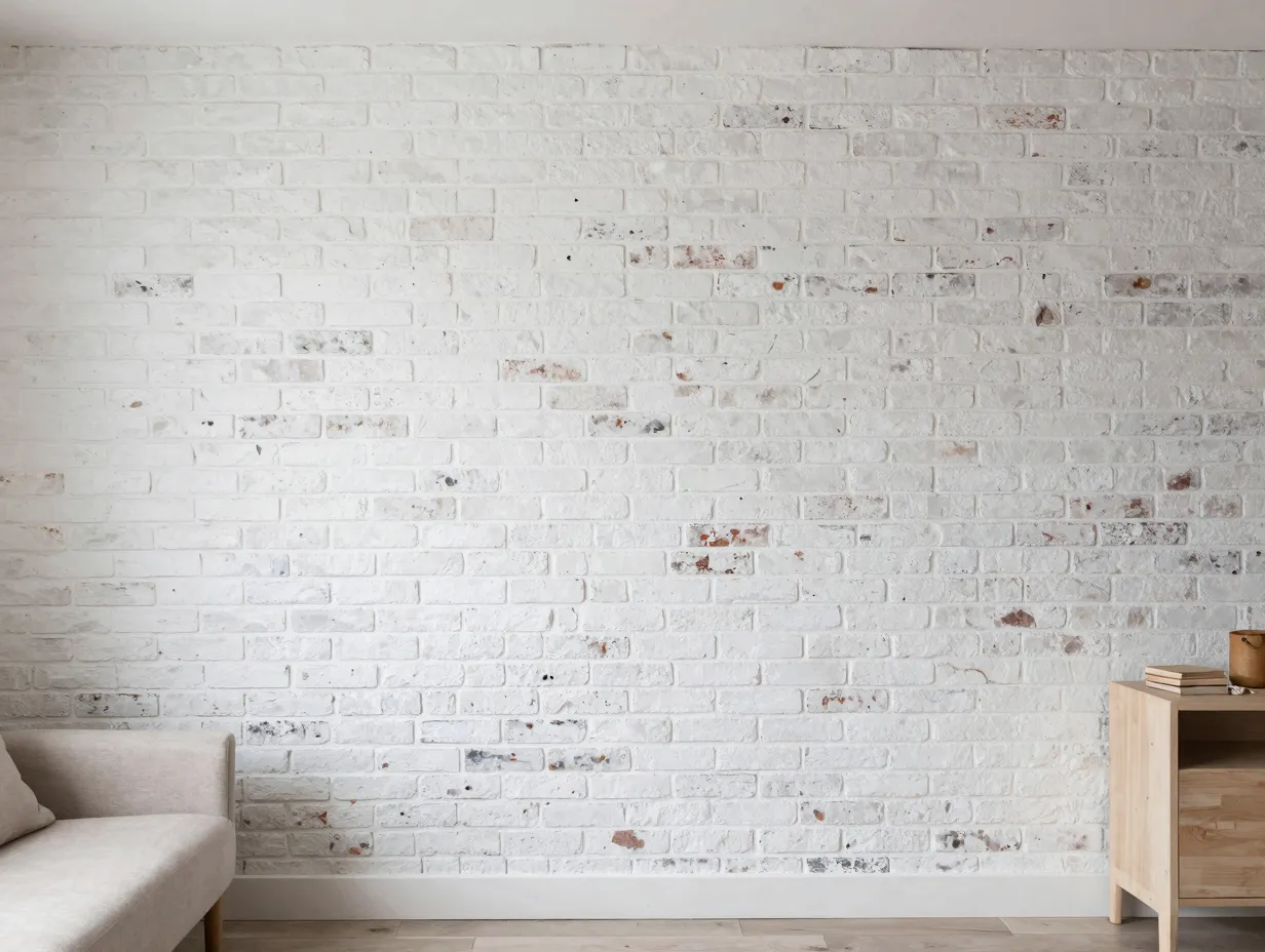 Whitewashed brick for a softer airier feel