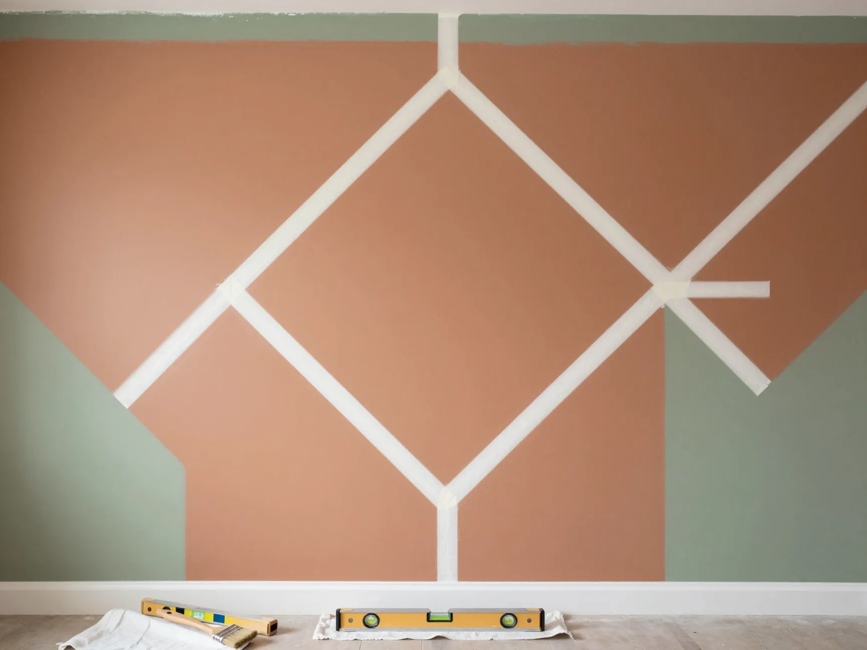 Paint a geometric accent wall