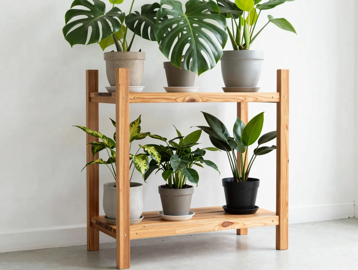 Cedar post multi tier stand