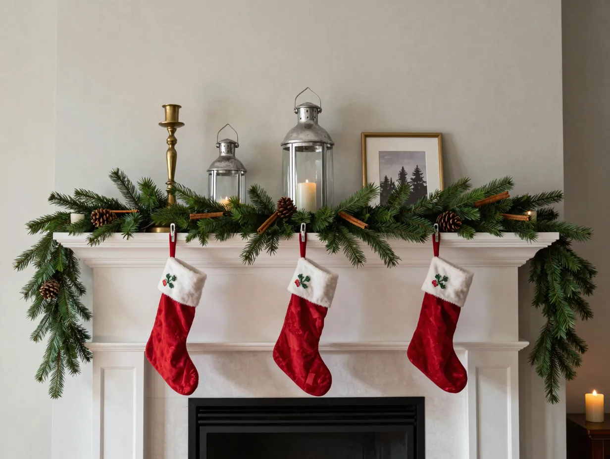 Dress the mantel like a magazine spread